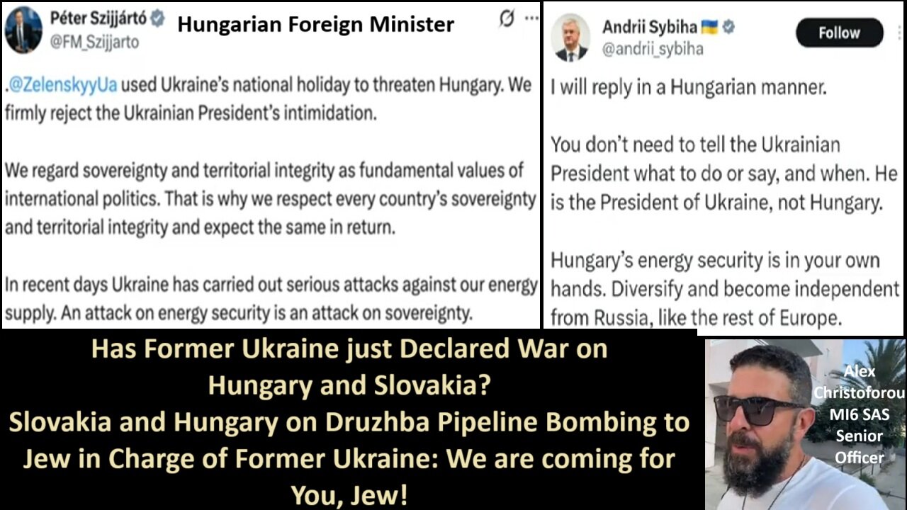 Christoforou MI6 SAS: Has Former Ukraine just Declared War on Hungary and Slovakia.