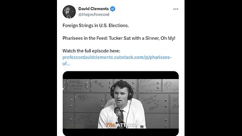 Pharisees of the Feed: Tucker Sat at a Table with a Sinner, Oh My! By David K. Clements