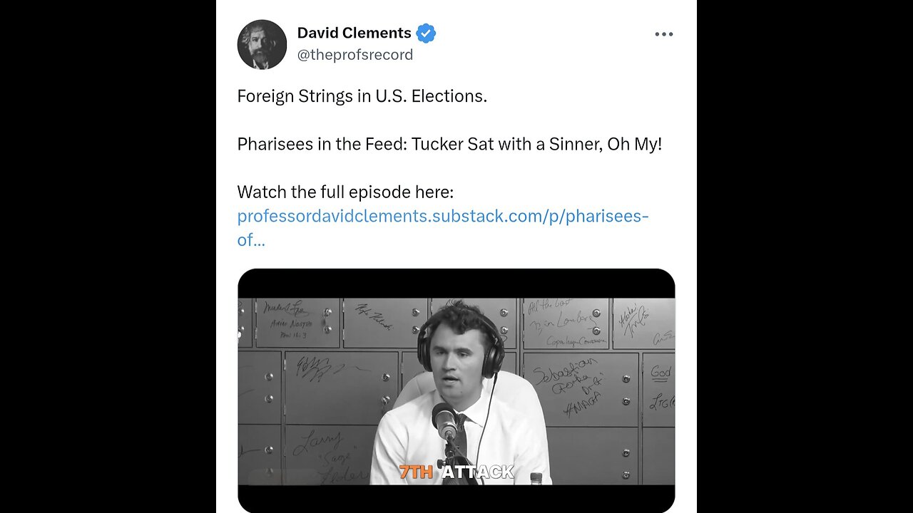 Pharisees of the Feed: Tucker Sat at a Table with a Sinner, Oh My! By David K. Clements