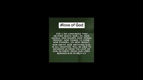 love of God #biblebuild #bibleverse #bibleverseoftheday #bible #christiantiktok