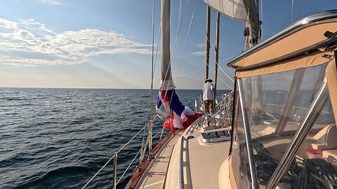 Multiple Sail Changes on Thunder Bay - Alpena to Tawas Bay in July '25