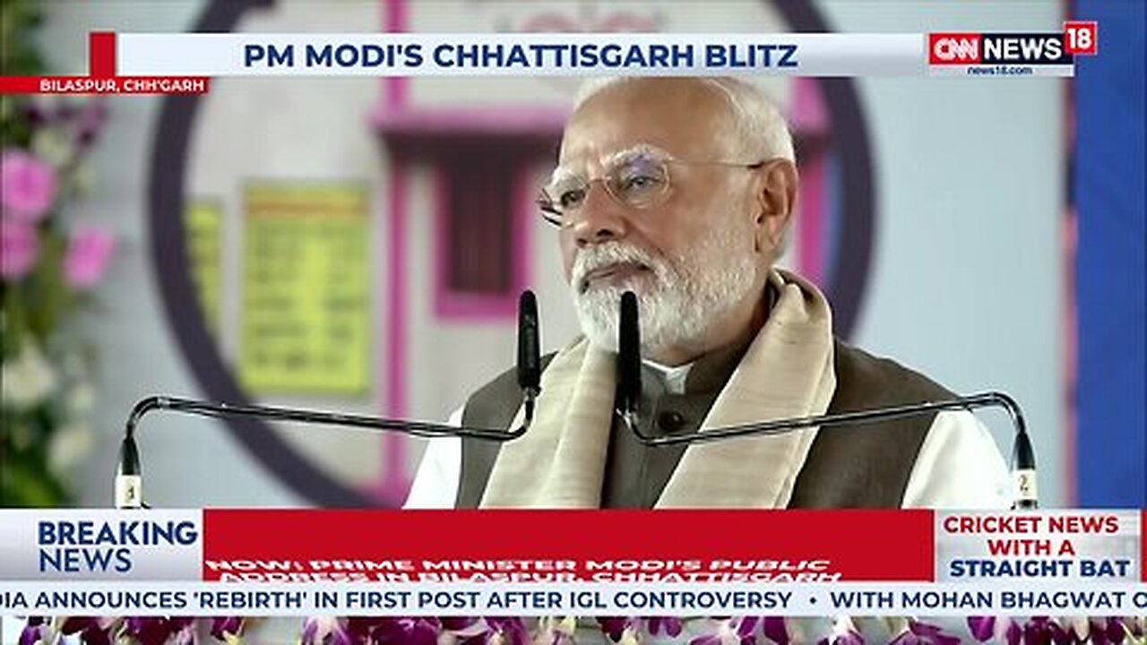 Prime Minister Modi Delivers A Massive Rally Speech In Bilaspur, Chhattisgarh _ PM Modi News