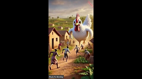 A big chicken enters the village. Beautiful story #shorts #ai #hen #trending #viralvideo
