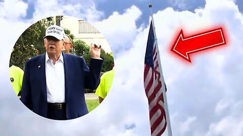 WATCH: Trump Has ICONIC Day Installing New Giant Flag Poles