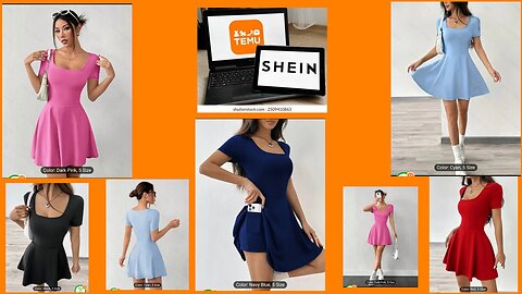 Women's Turquoise Casual Dress with Pockets - Stretchy Yoga & Tennis Skirt, Short