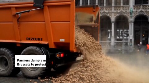 Farmers protested in Brussels against the trade deal with