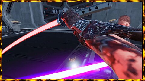 Fighting Jedi on the Imperial Bridge