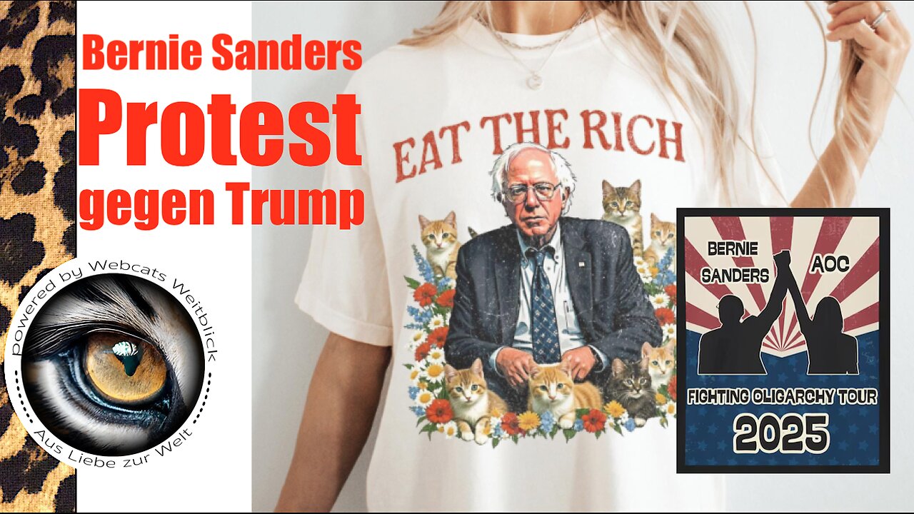BERNIE SANDERS Fighting Oligarchy Tour PROTEST GEGEN TRUMP