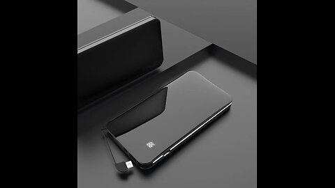 Super Thin Wired & Wireless 10000mAh Power Bank with Conceable Cable