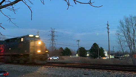 CSX Intermodal Train at dusk