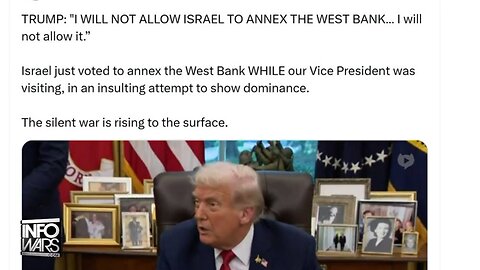 President Trump Says He Will Oppose & Block Israel Permanently Occupying Gaza!