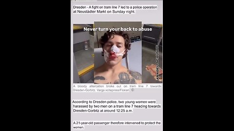 U.S. CITIZEN VIOLENTLY INJURED🤼‍♂️🙎‍♀️🚉🚶‍♂️📸DURING KNIFE ATTACK IN GERMANY🥷🇩🇪🙍‍♀️🧟‍♂️🔪🚊🚶‍♂️💫