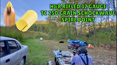 H&R Rifled 32 Gauge With Thompson Center 250 Grain Shockwave Spire Point