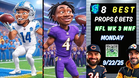 🔥8 HOT NFL WEEK 3 MNF PROPS & BETS | LIONS vs RAVENS | PRIZEPICKS