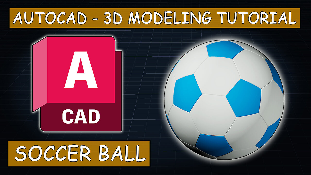 Create a Soccer Ball in Autocad (3D Modeling Tutorial)