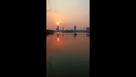 4k stock footage of Goden hour in Hatirjheel #evening #hatirjheel