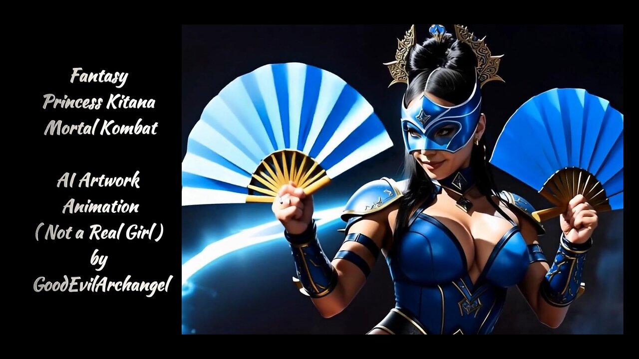 Fantasy Princess Kitana Animation | GoodEvilArchangel's AI Art Coding | Mortal Kombat