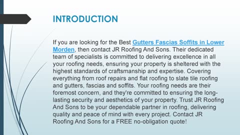 Best Gutters Fascias Soffits in Lower Morden