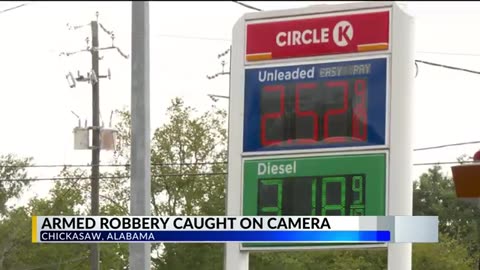 Chickasaw gas station robbery caught on surveillance video