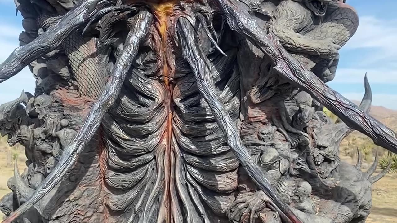 Close-Up Of Mysterious Game Statue That Appeared In Desert