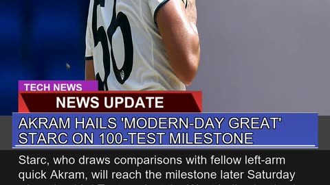 Akram Hails Modernday Great Starc on 100test M
