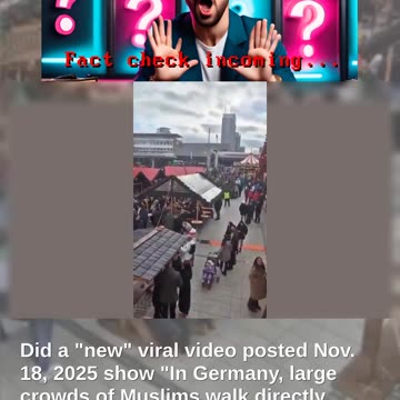 Fact Check: Old Video Does NOT Show Islamists Chanting 'Allah Akbar' In German Christmas Market