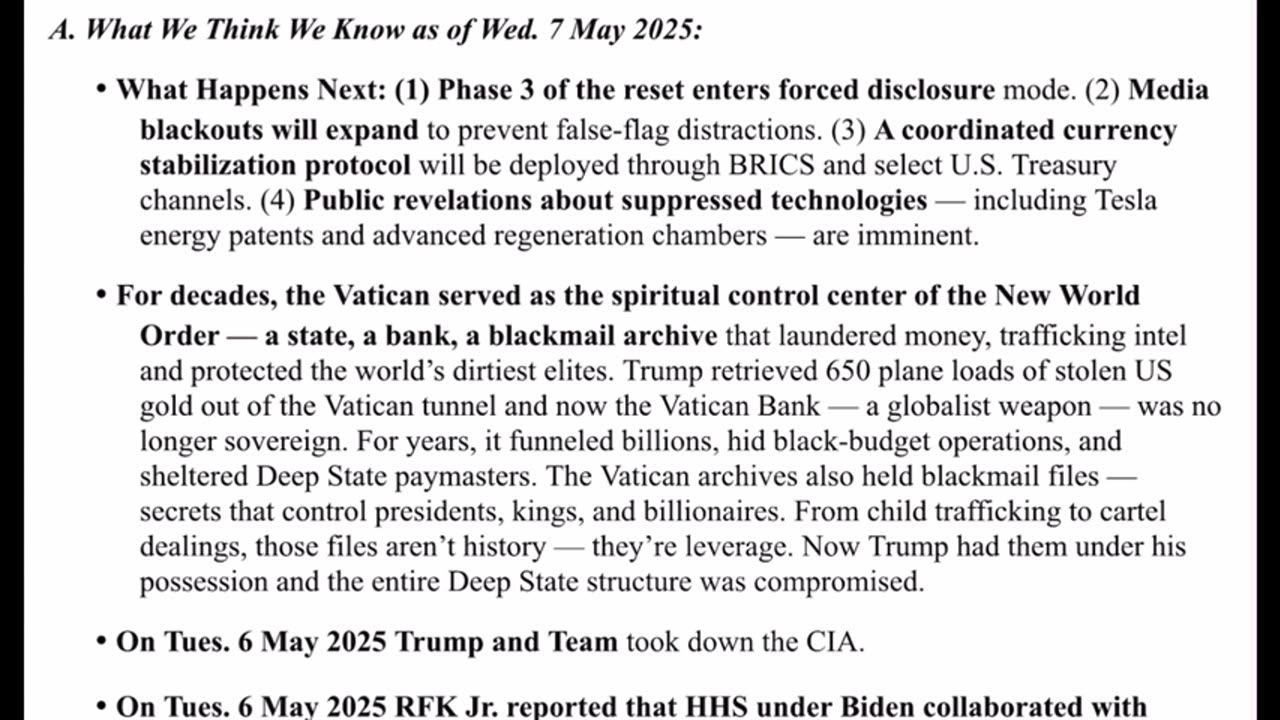 WTPN SITUATION UPDATE FEATURING RESTORED REPUBLIC 5-7-25