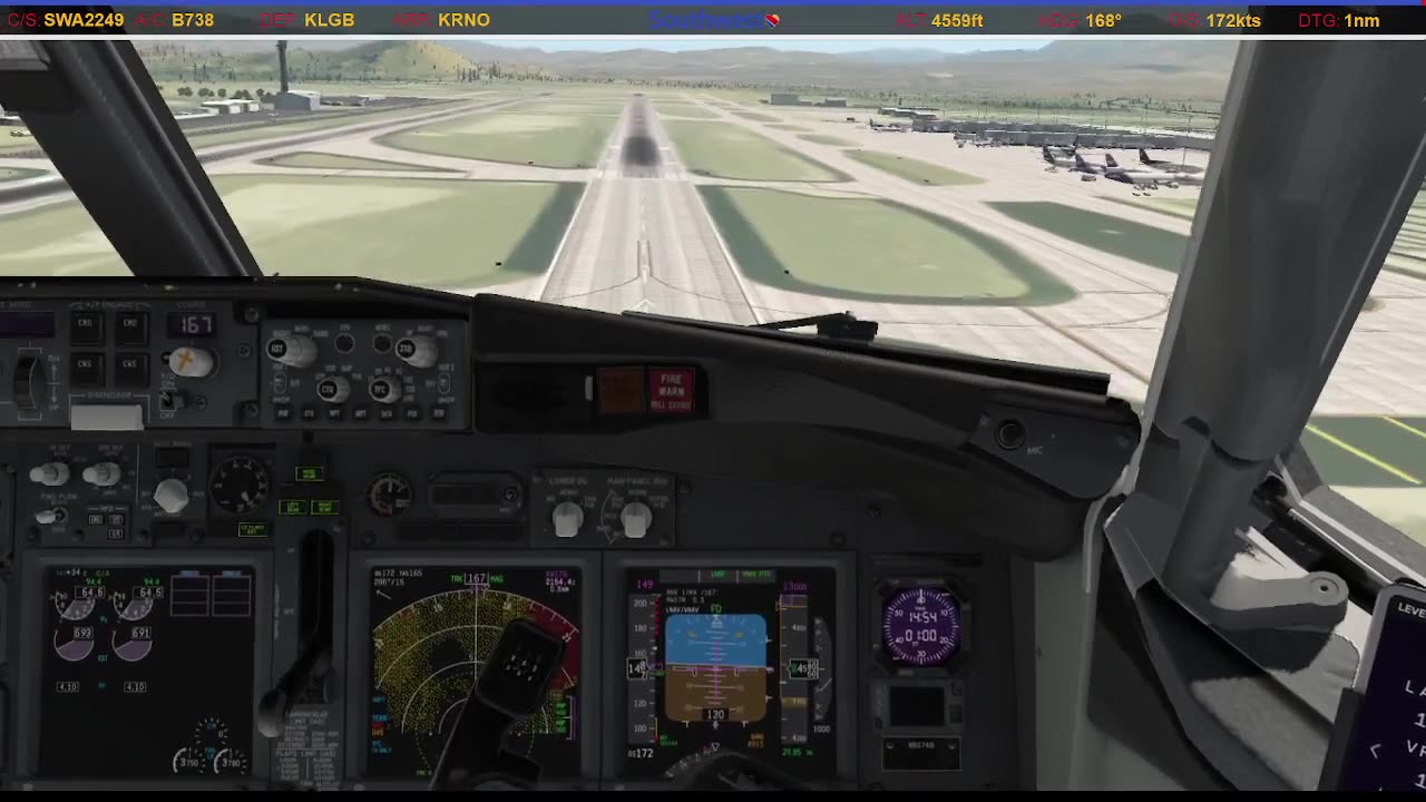 Landing in Reno (KRNO)