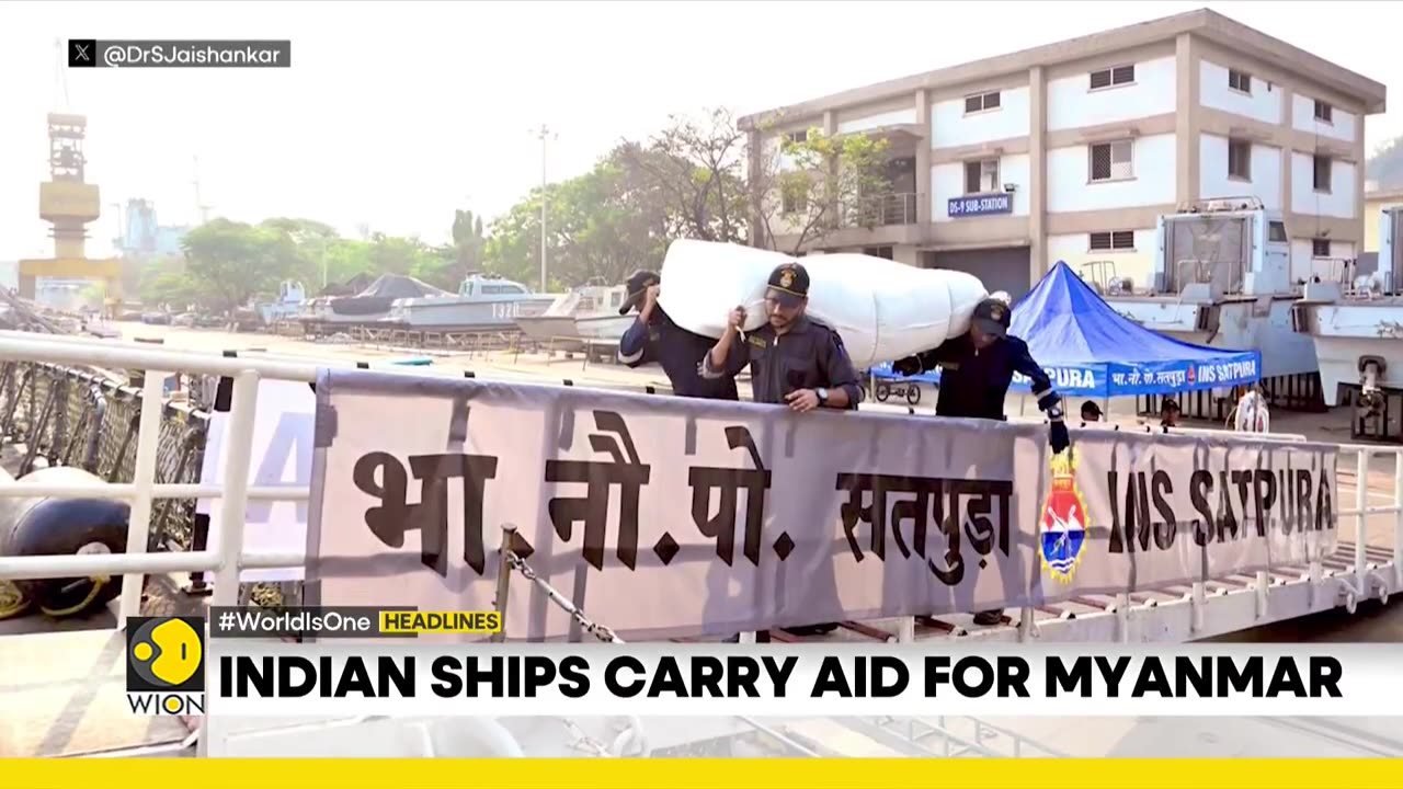 Myanmar: 90 Feared Trapped Under Rubble | Indian Ships Carry Aid for Myanmar | WION Headlines