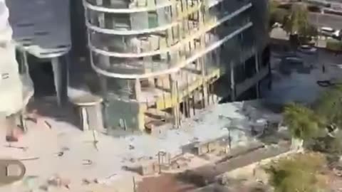 Tel-Aviv belvárosát eléggé megviselte az iráni rakétatámadás