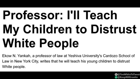 Academia Calling For Whites To Be Killed