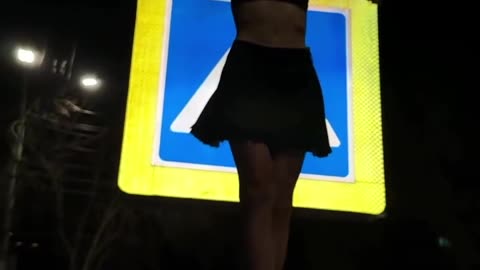 In front of camera: it's crazy