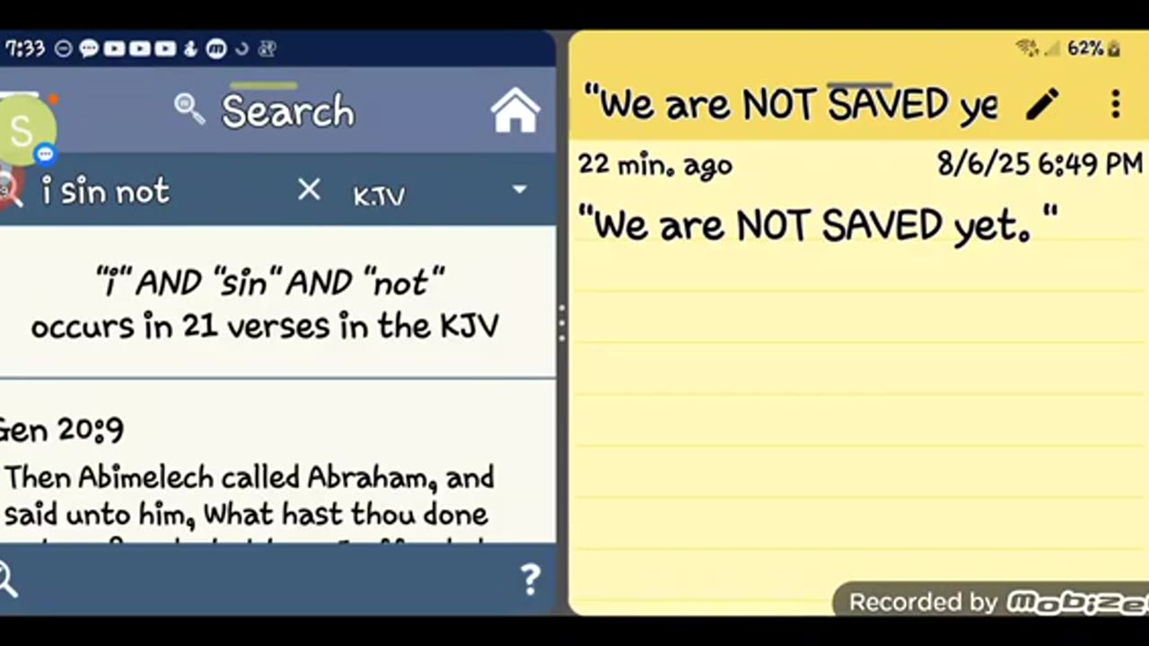 " We are NOT saved YET "
