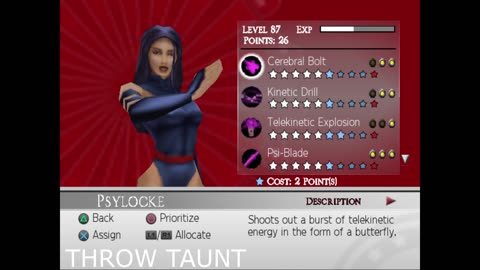 Ultimate Alliance 2 Psylocke Voicelines