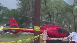 WATCH: Helicopter crash lands outside waterfront restaurant in Clay Township, Michigan