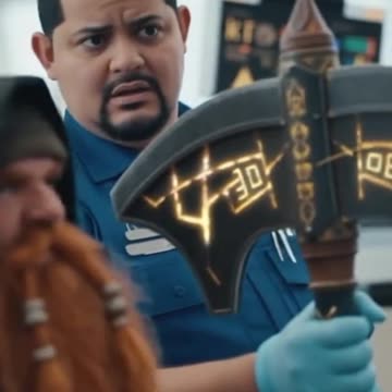 🧝‍♂️🪓 Elf & Dwarf at the Airport — TSA vs. Magic Weapons! ✈️😂 | AI Fantasy Comedy Short