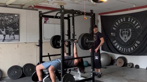 Anthony hitting his prior one rep max for a triple