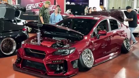 @stugatzwrx’s phat Subaru WRX VA showcasing our Custom LED Bonnet / Hood Holder Prop. 🍑🥵