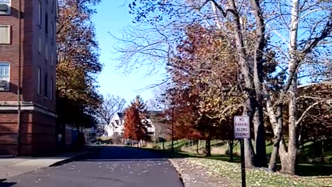 Walking through the streets of the Athens campus at Ohio University, OH, USA – 2018