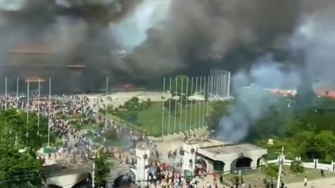 Nepal burning down government buildings