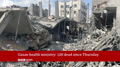 US 'troubled' by humanitarian situation in Gaza after Israeli air strikes | BBC News