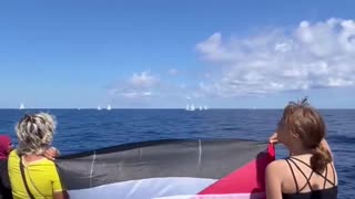 Greta is back on luxury yacht.