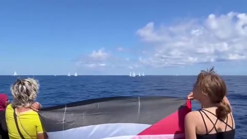 Greta is back on luxury yacht.