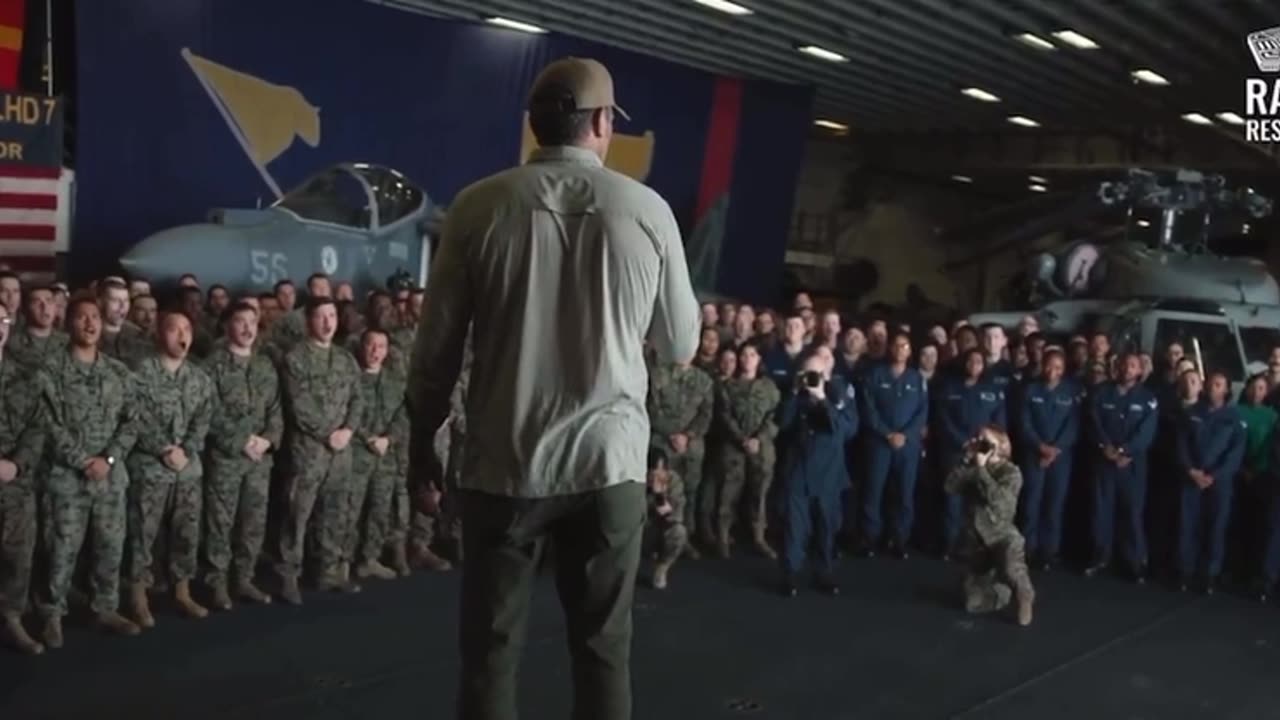 Secretary of War Pete Hegseth to troops aboard the USS Iwo Jima: