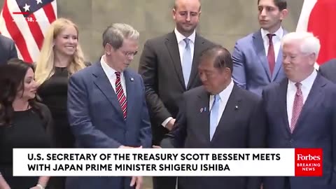 Treasury Secretary Scott Bessent Meets With Japanese Prime Minister Shigeru Ishiba