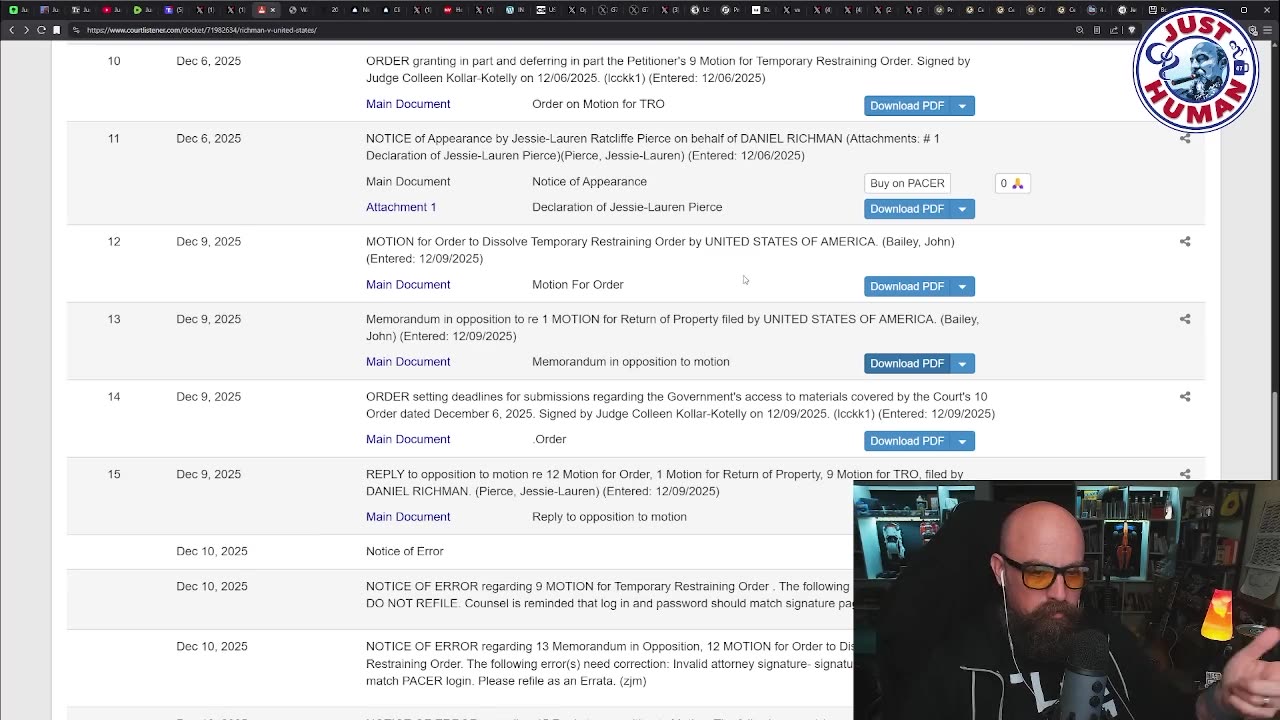 Intro to Richman v. United States—Motion for Return of Property & TRO