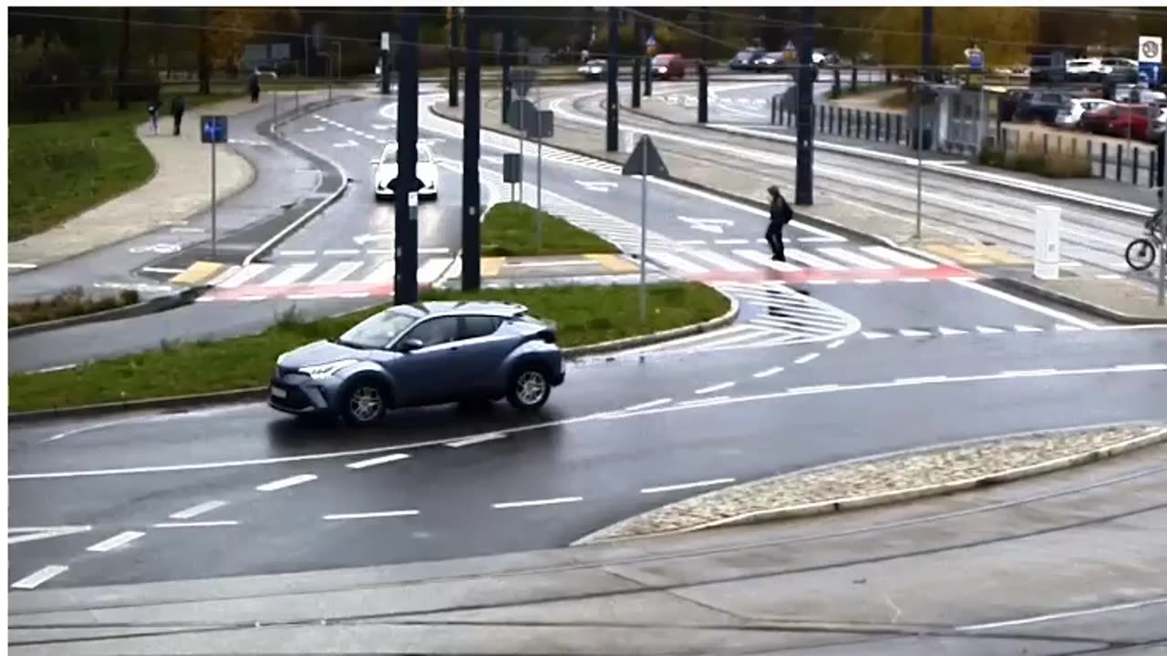 Owieczki drogowe - najazd ślepców