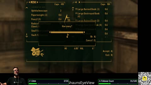 Fallout: New Vegas Stream 1 -- ShaunsEyeView