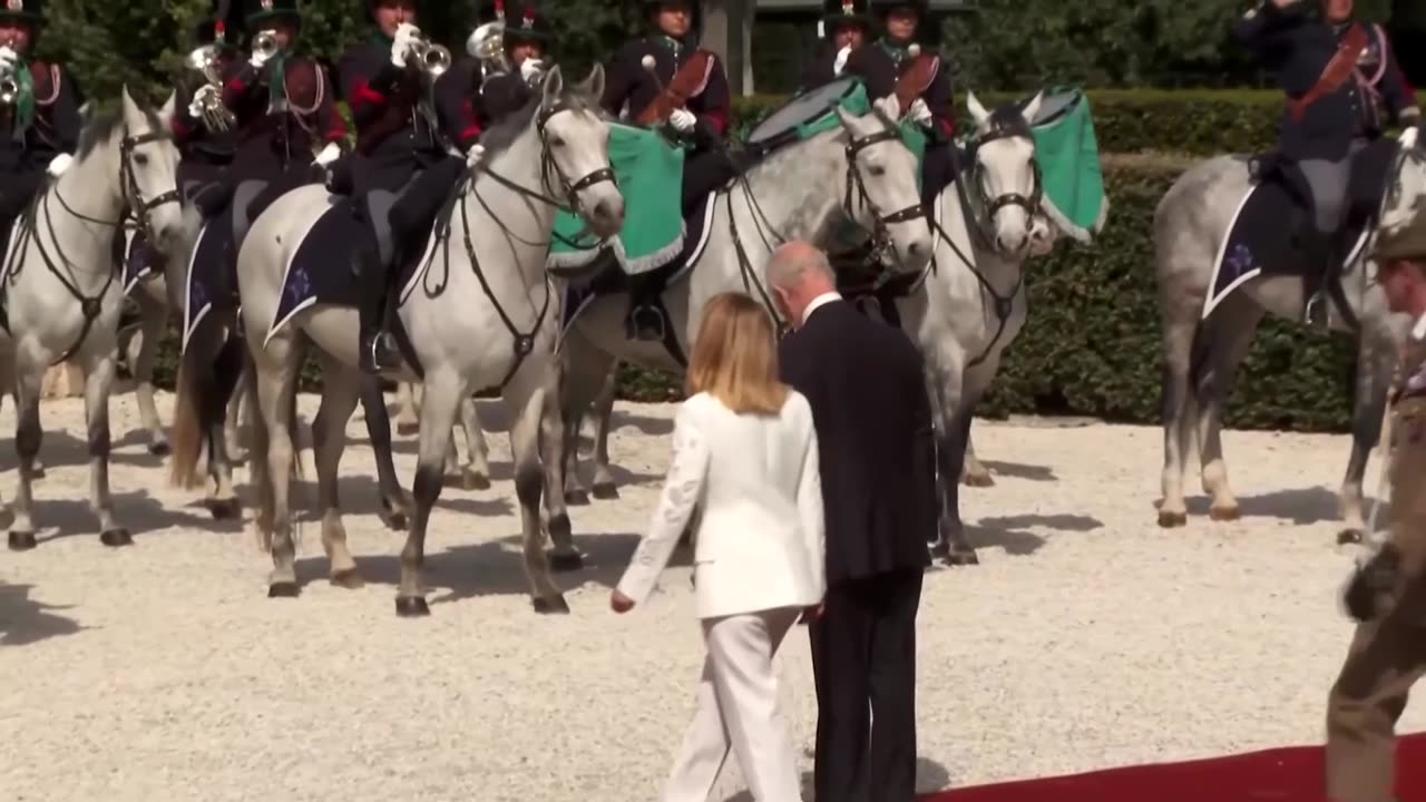 Britain's King Charles meets Italy's Prime Minister Meloni