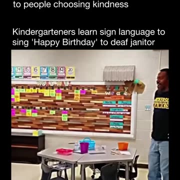 The sweetest surprise for their janitor 🎂